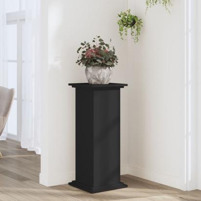 Suport de plante, negru, 33x33x80 cm, lemn prelucrat GartenMobel Dekor