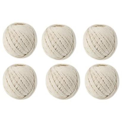 Set 6 ghem sfoara bumbac Micul Fermier, 100gr, culoare alb FarmGarden AgroTrade