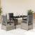 Set mobilier de grădină cu perne, 5 piese, gri, poliratan GartenMobel Dekor