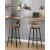 Set 2 scaune de bucatarie/bar, Artool, pal si otel, maro rustic, negru, 54x99 cm GartenVIP DiyLine