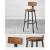 Set 2 scaune de bucatarie/bar, Artool, pal si otel, maro rustic, negru, 54x99 cm GartenVIP DiyLine