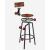 Set 2 scaune de bucatarie/bar, Artool, pal si otel, maro rustic, negru, 54x99 cm GartenVIP DiyLine
