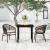 Set mobilier de grădină, 3 piese, maro GartenMobel Dekor