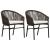 Set mobilier de grădină, 3 piese, maro GartenMobel Dekor