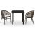 Set mobilier de grădină, 3 piese, maro GartenMobel Dekor