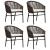 Set de mobilier pentru grădină, 5 piese, maro GartenMobel Dekor