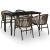 Set de mobilier pentru grădină, 5 piese, maro GartenMobel Dekor