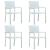 Set de mobilier de grădină, alb, 5 piese GartenMobel Dekor