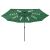Umbrelă soare de grădină cu LED-uri, verde, 400 cm GartenMobel Dekor