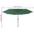 Umbrelă soare de grădină cu LED-uri, verde, 400 cm GartenMobel Dekor