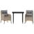 Set mobilier de grădină cu perne, 3 piese, bej, poliratan GartenMobel Dekor