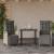 Set mobilier de grădină cu perne, 3 piese,gri deschis,poliratan GartenMobel Dekor