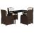 Set mobilier de grădină, 5 piese, cu perne, maro, poliratan GartenMobel Dekor