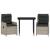 Set mobilier de grădină cu perne, 3 piese,gri deschis,poliratan GartenMobel Dekor