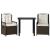 Set mobilier de grădină cu perne, 3 piese, maro, poliratan GartenMobel Dekor