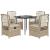 Set mobilier de grădină cu perne, 5 piese, bej, poliratan GartenMobel Dekor