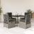 Set mobilier de grădină cu perne, 5 piese gri deschis poliratan GartenMobel Dekor
