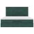 Cadru de pat otoman cu saltele Verde închis 160x200cm catifea GartenMobel Dekor