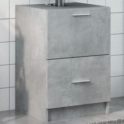 Dulap de chiuvetă, gri beton, 40x37x59 cm, lemn prelucrat GartenMobel Dekor