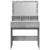 Masă de toaletă cu LED, gri beton, 80x41x134,5 cm GartenMobel Dekor