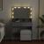 Masă de toaletă cu LED, gri beton, 80x41x134,5 cm GartenMobel Dekor