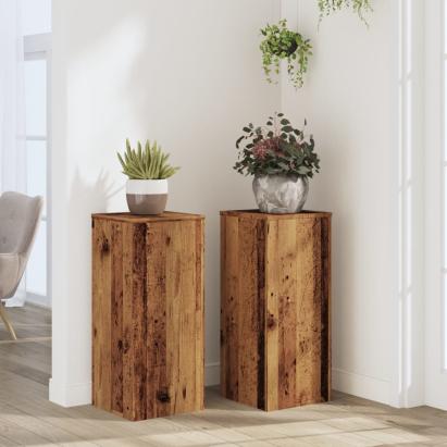 Suporturi de plante 2 buc. lemn vechi 30x30x70cm lemn prelucrat GartenMobel Dekor