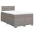 Pat box spring cu saltea, taupe, 120x190 cm material textil GartenMobel Dekor