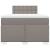 Pat box spring cu saltea, taupe, 120x190 cm material textil GartenMobel Dekor