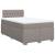 Pat box spring cu saltea, taupe, 120x190 cm material textil GartenMobel Dekor