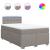 Pat box spring cu saltea, taupe, 120x190 cm material textil GartenMobel Dekor
