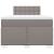 Pat box spring cu saltea, taupe, 120x190 cm material textil GartenMobel Dekor