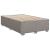 Pat box spring cu saltea, taupe, 120x190 cm material textil GartenMobel Dekor