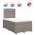 Pat box spring cu saltea, taupe, 120x190 cm material textil GartenMobel Dekor