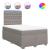 Pat box spring cu saltea, taupe, 120x190 cm material textil GartenMobel Dekor