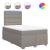 Pat box spring cu saltea, taupe, 120x190 cm material textil GartenMobel Dekor