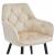 Scaun stil fotoliu bucatarie/living, Artool, York, catifea, metal, bej si negru, 56x62x83.5 cm GartenVIP DiyLine