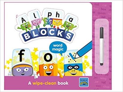 Carticica Scriu si Sterg  Alphablocks - Cuvinte magice PlayLearn Toys