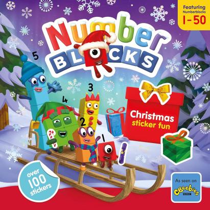 Carte cu abtibilduri Numberblocks - Craciun Fericit PlayLearn Toys