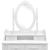 Set masă de toaletă cu taburet alb 75x69x140 cm lemn paulownia GartenMobel Dekor