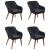 Set mobilier de grădină, 5 piese, negru GartenMobel Dekor