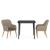 Set mobilier de grădină cu perne, 3 piese, maro GartenMobel Dekor
