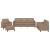 Set de canapele cu perne, 4 piese, cappuccino, piele ecologică GartenMobel Dekor