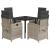 Set mobilier de grădină cu perne, 5 piese gri deschis poliratan GartenMobel Dekor