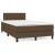 Pat box spring cu saltea, maro închis, 120x190 cm, textil GartenMobel Dekor