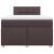Pat box spring cu saltea, maro închis, 120x190 cm, textil GartenMobel Dekor
