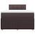 Pat box spring cu saltea, maro închis, 120x190 cm, textil GartenMobel Dekor