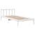 Cadru de pat fără saltea, alb, 75x190 cm, lemn masiv de pin GartenMobel Dekor