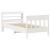 Cadru de pat fără saltea, alb, 90x200 cm, lemn masiv pin GartenMobel Dekor