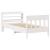 Cadru de pat fără saltea, alb, 75x190 cm, lemn masiv de pin GartenMobel Dekor