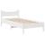 Cadru de pat cu tăblie, alb, 90x200 cm, lemn masiv de pin GartenMobel Dekor